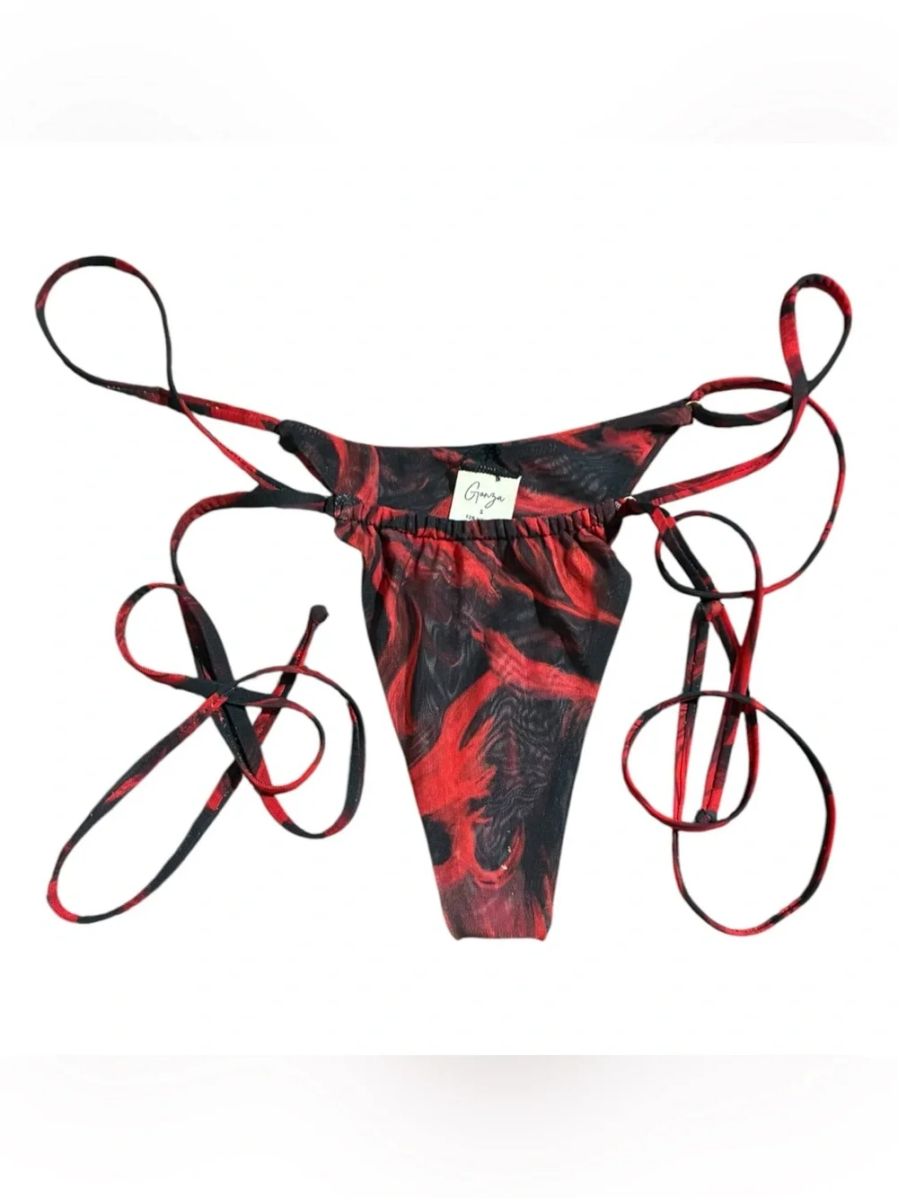 Gonza Bikini Bottom Lia Red Black - Picture 2 of 4
